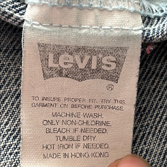 Vtg Levis Large Denim Blue Jean Coat 90s Trucker USA Made 70507-4890 Rancher XL - Picture 8 of 9